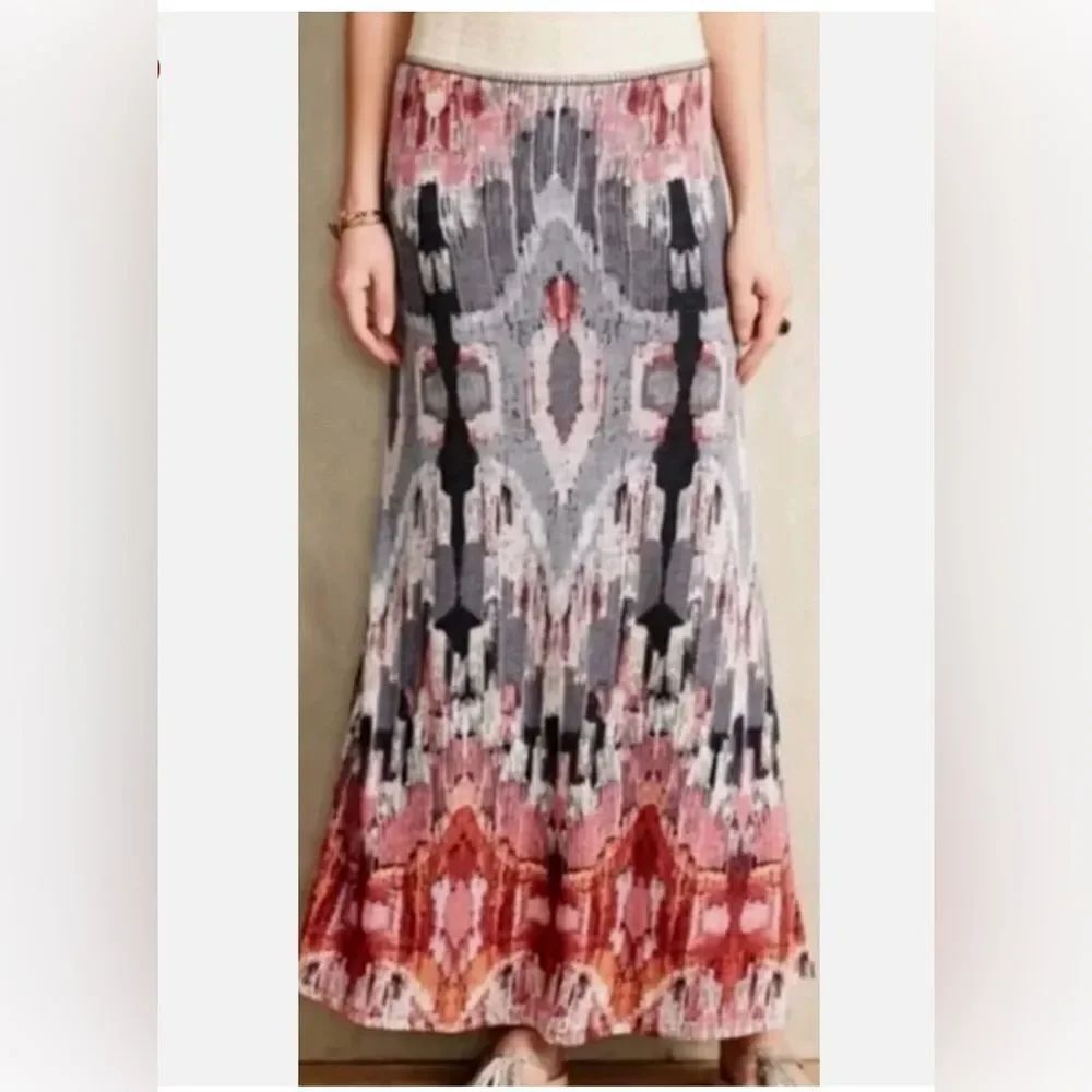 Anthropologie Vanessa Virginia Tribal Ikat Maxiskirt S
